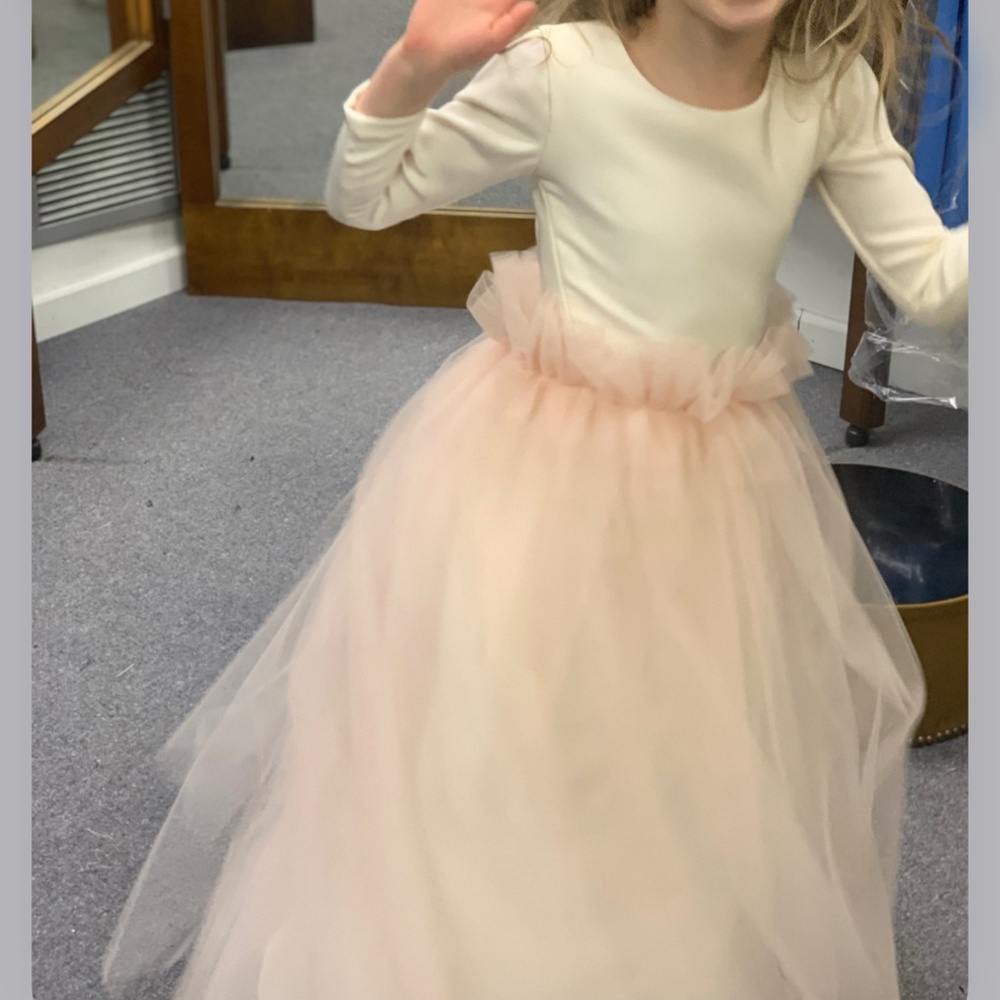 Size 6 girls gown with tule